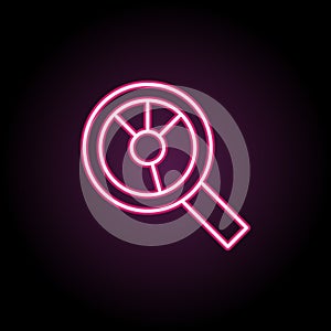 data analysis line icon on white background