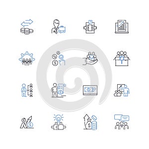 Data analysis line icons collection. Analytics, Metrics, Insights, Trends, Statistics, Visualization, Reporting vector