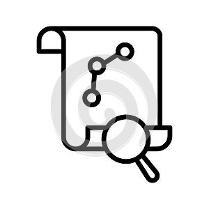 Data analysis  Line Style vector icon which can easily modify or edit