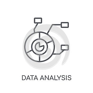 Data analysis linear icon. Modern outline Data analysis logo con