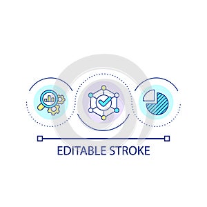 Data analysis loop concept icon