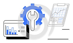 Data Analysis and Management Featuring Chart Report and Settings Gear Tool