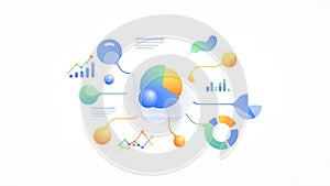 Data Analysis Pie Chart, Graphs, and Business Analytics Concept