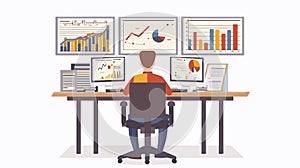 Data Analysis Process: Analyst Utilizing Big Data for Insights