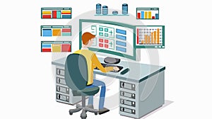 Data Analysis Process: Analyst Utilizing Big Data for Insights