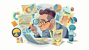 Data Analysis Process: Analyst Utilizing Big Data for Insights