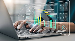 Data Analysis & Project Management on Laptop
