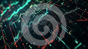 Data Analysis Quantum Computing Abstract Digital Circuit. Complex high-tech background illustrating intricate algorithms, finance