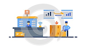 Data Analysis and Reporting, Business Intelligence Metrics, vector design Generative AI