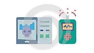 Data Analysis and Reporting Devices, Business Intelligence Icon, vector design Generative AI