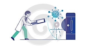Data Analysis and Server Technology Vector Illustration, vector design Generative AI