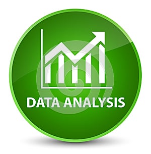Data analysis (statistics icon) elegant green round button