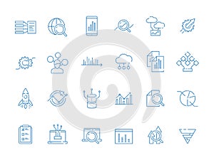 Data analysis symbols. Business diagram analytics symbols strategy icons