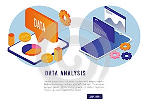 Data analysis technology with tablet and smartphone devices