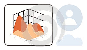 Data Visualization and User Profile Concept Graph and Icon Elements