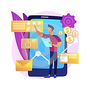 Data analysis vector concept metaphor