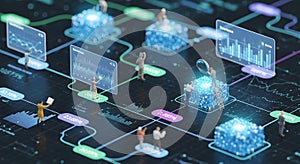 Data Analysis and Visualization Concept Business Charts, Graphs, and Analytics