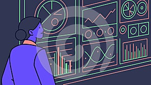 Data Analysis Visualization Dashboard Ã¢â¬' Business Intelligence, vector design Generative AI