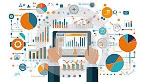 Data Analysis and Visualization on a Tablet. AI Generative