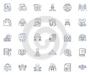 Data analysys line icons collection. Analytics, Statistics, Visualization, Interpretation, Mining, Filtering photo