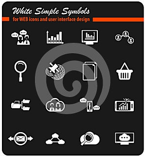 data analytic icon set