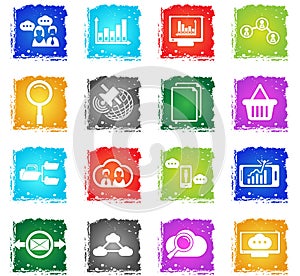 data analytic icon set