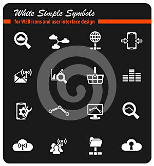 data analytic and social network icon set