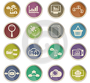 Data analytic icon set