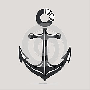 Data Analytics Anchor Logo Concept