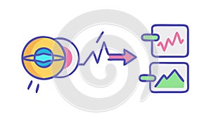Data Analytics and Business Intelligence Flow, vector design Generative AI