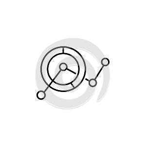data, analytics, chart icon. Element of technological data icon for mobile concept and web apps. Thin line data, analytics, chart