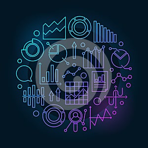 Data analytics circular illustration
