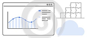 Data Analytics and Cloud Computing Concept with Graphs and Puzzle Elements Integration