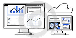 Data Analytics and Cybersecurity Dashboard with Graphs and Cloud Integration