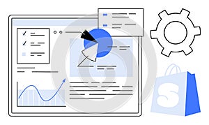 Data Analytics Dashboard with Graphs and Charts for E-commerce Strategy Optimization