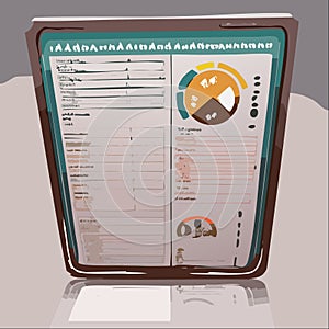 Data Analytics Dashboard on a Modern Tablet