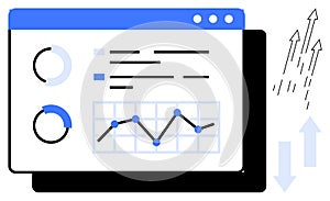 Data Analytics Dashboard Showing Charts, Graphs, and Performance Metrics for Business Insight