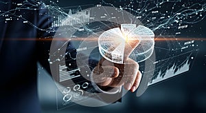 Data Analytics Dashboard Technology Interactive Touchscreen Interface Business Intelligence Solutions