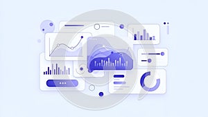 Data Analytics Dashboard UI, Business Intelligence Charts