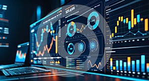 Data analytics dashboard visualization software for business intelligence and insights