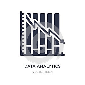 data analytics descendant graphic icon on white background. Simple element illustration from Business concept