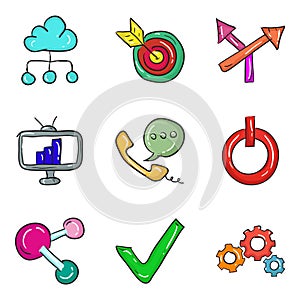 Data Analytics Doodle Icons Pack