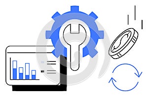 Data Analytics and Financial Optimization with Tools and Automation Concept