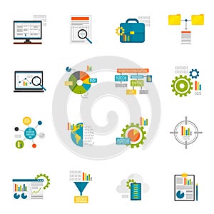 Data Analytics Flat Icons