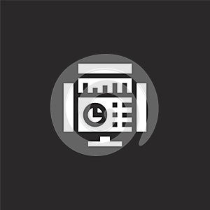 data analytics icon. Filled data analytics icon for website design and mobile, app development. data analytics icon from filled
