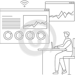 Data Analytics Illustration which can easily edit or modify