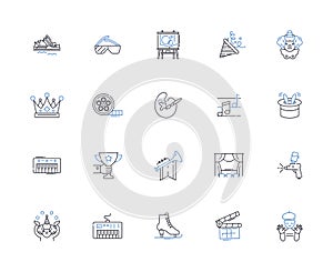 Data analytics line icons collection. Analysis, Insights, Visualization, Correlation, Interpretation, Intelligence