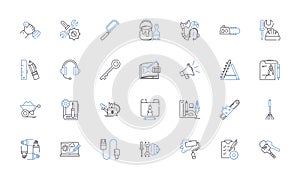 Data analytics line icons collection. Insights, Metrics, Trends, Dashboards, Algorithms, Visualizations, Predictions