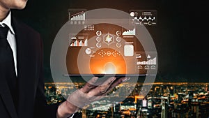 Data Analytics and Performance Metrics Visualization Interface Motif