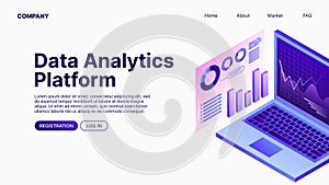 Data Analytics Platform. Data Analyse. Landing Page Template